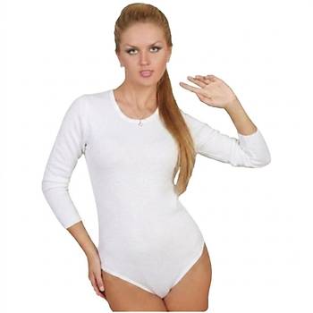 6 Adet �zlem Bayan Uzun Kollu ��t��tl� Kancal� Body 306