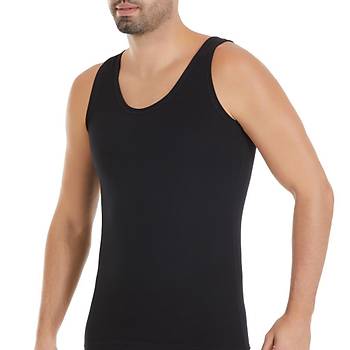 6 Adet Y�ld�z Erkek Formen Likral� Atlet Siyah 371