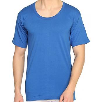 6 Adet Mevsim Erkek B�y�k Beden Renkli Bisiklet Yaka Fanila 34306