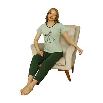 zlem Bayan Ksa Kollu Pijama Takm 4005