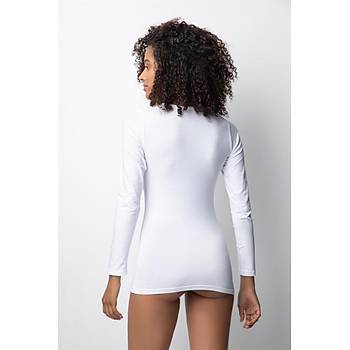 6 Adet �zlem Bayan Uzun Kollu Fanila Atlet Body 3225