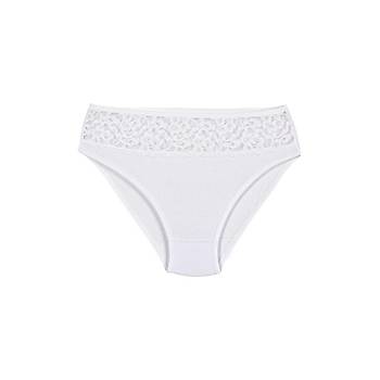 6 Adet Yldz Bayan Likral Dantelli Bikini Klot Beyaz 3785