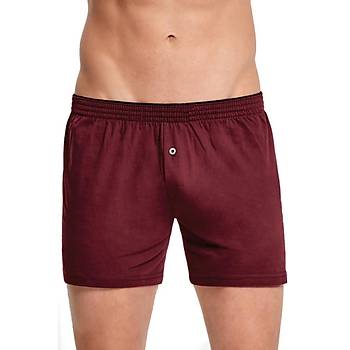 6 Adet Gryldz Erkek Penye Dz Renk Havlu Bel Boxer Short 24509