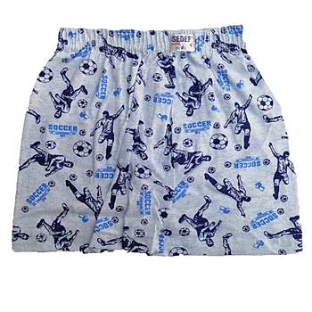 Sedef Y�ld�z Erkek �ocuk Desenli Penye Boxer