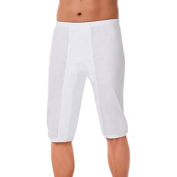 6 Adet Y�ld�z Erkek S�prem Dizalt� Uzun Pa�al� Don Beyaz 49