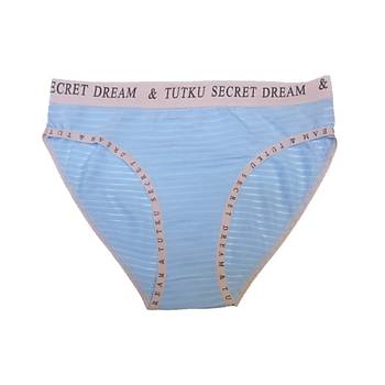 6 Adet Tutku Bayan Bikini Klot Siyah Mavi Krmz B001