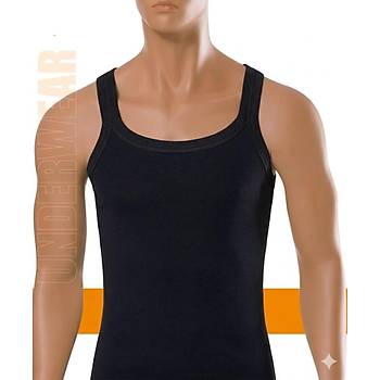 6 Adet �ahin Erkek Likral� Ka�korse Atlet Siyah-Beyaz 10034