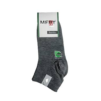 12 li Paket Mert Erkek Bambu K�sa Spor �orap Kar���k Renk