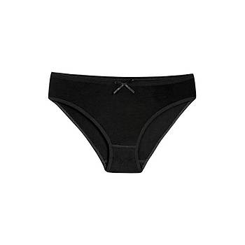 6 Adet Yldz Bayan Bambu Bikini Klot Siyah 3911