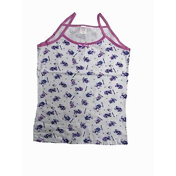 12 li Paket Sedef Yldz p Askl Desenli Kz ocuk Atlet 1095