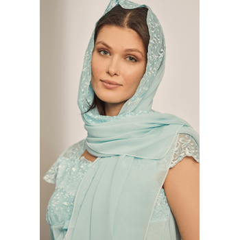 Mecit 0019 Bayan Turkuaz �ifon �al