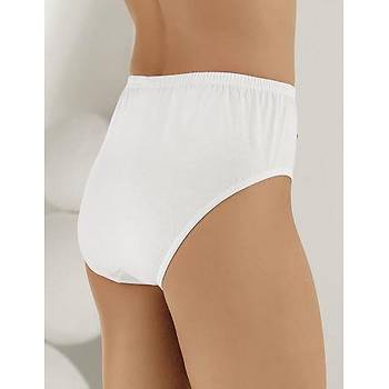 6 l� Paket �ahinler Bayan Pamuklu Penye K�lot Beyaz B018