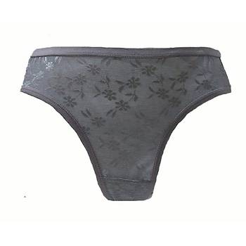 Tutku Bayan Bikini Klot Gri Dantelli Klot Standart M Beden