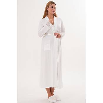 Mecit 6330 Bayan Ekru Sabahl�kl� Hamile Lohusa Pijama Tak�m�