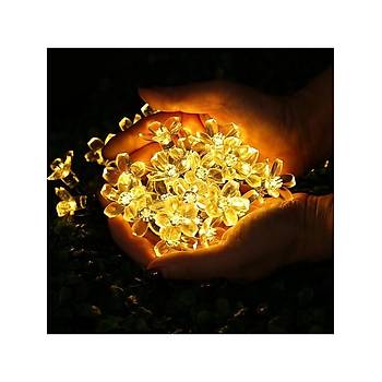 Solar 30 Ledli �i�ekli G�n����� Bah�e Ayd�nlatma Dekorasyon