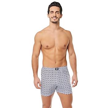 3 l Paket Tutku Erkek Penye Boxer Desenli Boxer Pamuklu rn