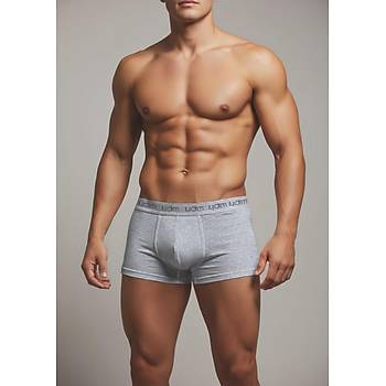 3 Adet L�x Drm Erkek Pamuklu Likral� Boxer 317