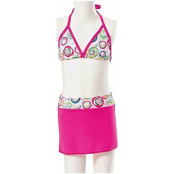 Argisa K�z �ocuk Etekli Bikini Pembe 2808
