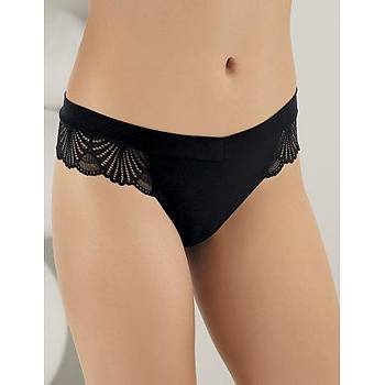 6 l� Paket �ahinler Bayan Dantelli Likral� Tanga K�lot B3088