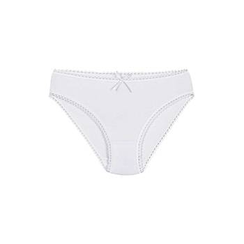 12 Adet Yldz Bayan Modal Dantelli Bikini Klot Beyaz 3900