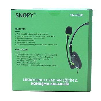 Snopy SN-2020 Usb Mikrofon Kontrollü Stereo Kulklk