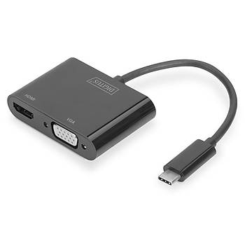 Digitus DA-70858 USB Type-C to HDMI-VGA Çevirici