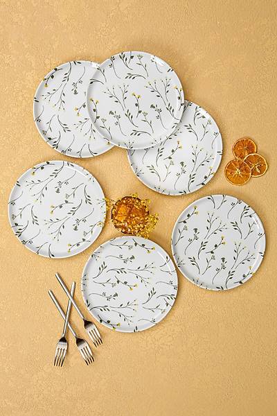 Porland Ayl 6 Para 6 Kiilik Porselen Pasta Servis Takm 20 cm