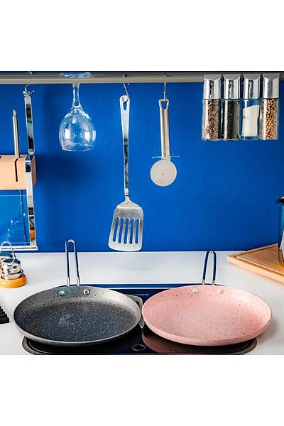Kad Kz 28 cm Granit Krep / Gzleme Tavas - Pembe