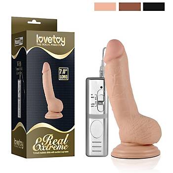 Lovetoy Real Extreme Serisi 18 Cm Titresimli Realistik Penis
