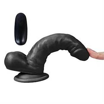 10 Fonksiyonlu Titreimli Zenci Realistik Penis 17 Cm