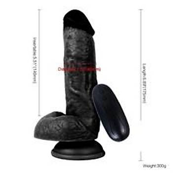 10 Fonksiyonlu Titreimli Siyah Penis Sper Realistik 17.5 CM