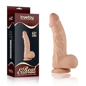 Lovetoy Real Extreme Serisi 23 cm Titresimli Penis