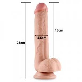 Lovetoy Hareketli Dıs Yuzey Özel Seri Ultra Yumusak 24 Cm Realistic Penis