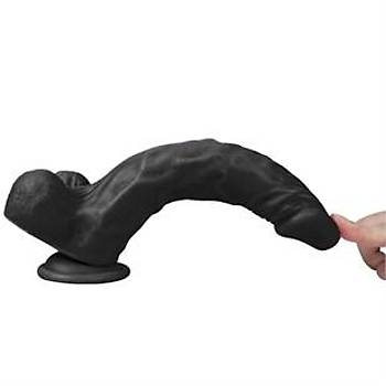 10 Fonksiyonlu Titreimli Zenci Realistik Penis 23 Cm
