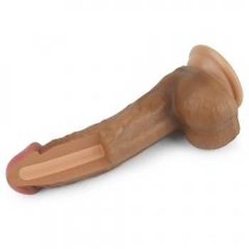 Yeni Nesil Gerek Realistik Ultra Yumuak 22 Cm Dildo Penis