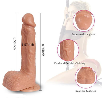 USB arjl Gidip Gelmeli Gereki Vibratr Realistik Kaln Penis Titreimli 20 Cm