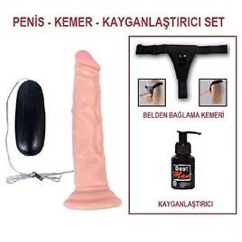 10 Fonksiyonlu Titreimli Anal Realistik Belden Balamal Penis 18.5CM
