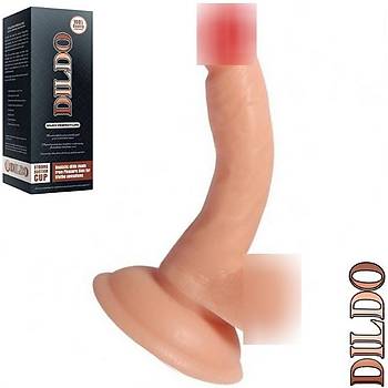 Realistik Eik Pozisyonda Testisli Dildo 13 Cm (Kemer Hediyeli)