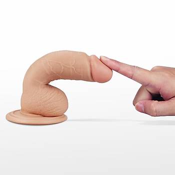 Real Extreme Titreimli 18CM Belden Balamal Realistik Penis