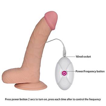 Lovetoy UR3 Yeni Nesil Gl 10 Farkl Titreimli 22.5 CM Realistik Dildo Vibratr Penis