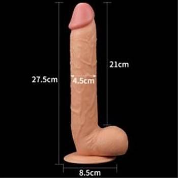 Lovetoy King Realistik Penis Gerçekçi Damarlý Vibratör Dildo 27cm
