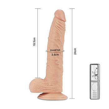 Lovetoy Real Extreme Serisi Titresimli Realistik Penis Dildo 24 Cm