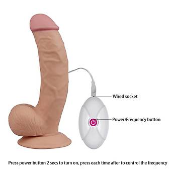 UR3 Yeni Nesil Gl 10 Farkl Titreimli 21.5 CM Realistik Belden Balamal Penis