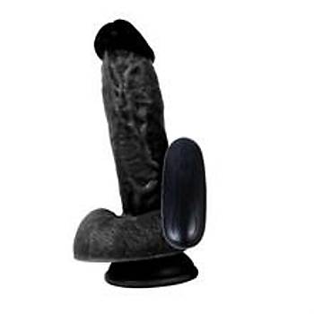 10 Fonksiyonlu Titreimli Siyah Penis Sper Realistik 17.5 CM