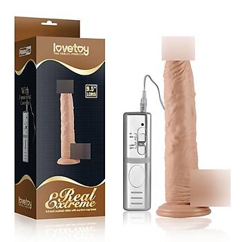 Lovetoy Real Extreme Serisi Titresimli Realistik Penis Dildo 24 Cm