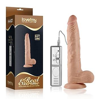 Lovetoy Real Extreme Serisi Titresimli Realistik Penis Dildo 24 Cm