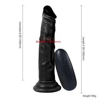 10 Fonksiyonlu Titreimli Zenci Anal Realistik Penis 18.5cm