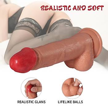 Yeni Nesil Realistik Vantuzlu arj Edilebilir 22 Cm Titreimli Penis