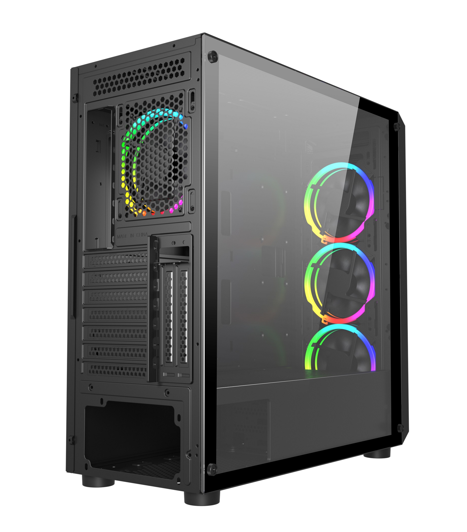 Gamers Arena Vento Vg Al Mesh Fsp W Hyper Pro X Mm Rgb Fan E Atx Gaming Kasa Gamers