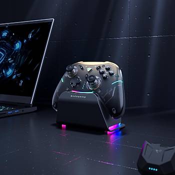 Machenike G5 Pro V2 Play Edition Tri-Mode RGB Siyah Charging Dock PC Gamepad